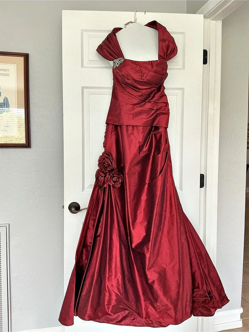 Burgundy Formal Prom Gown Like New